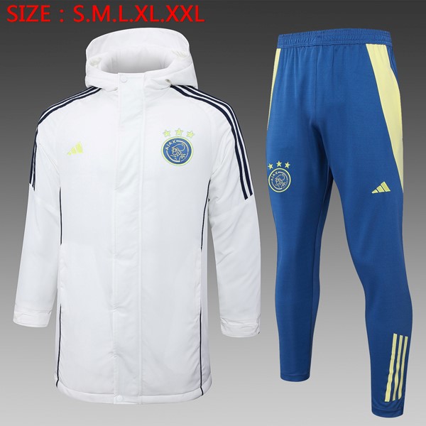 Abrigo Ajax Conjunto Completo 2024 2025 Blanco